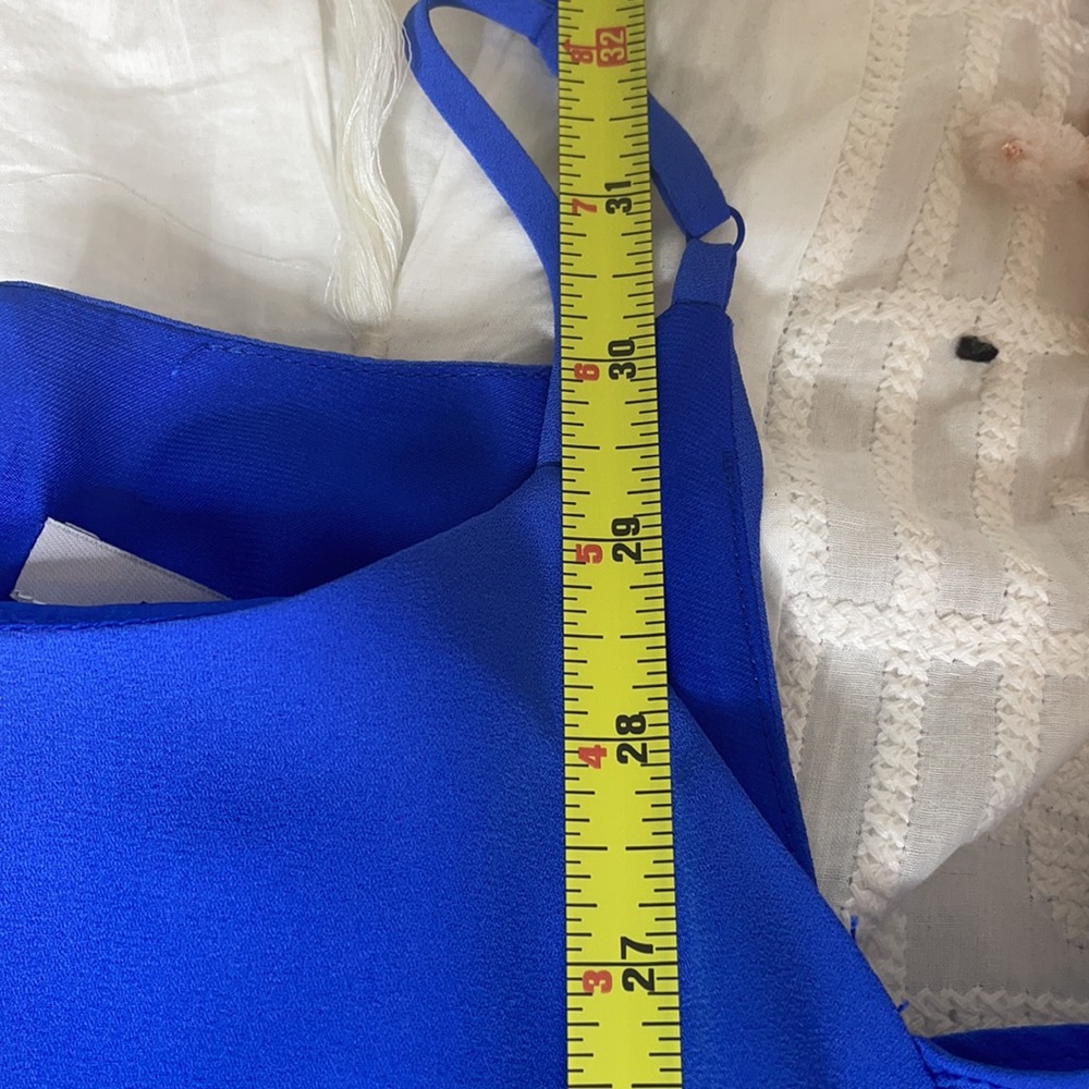 NWT Naked Zibra Blue Off the Shoulder Ruffle Dress - Picture 13 of 14